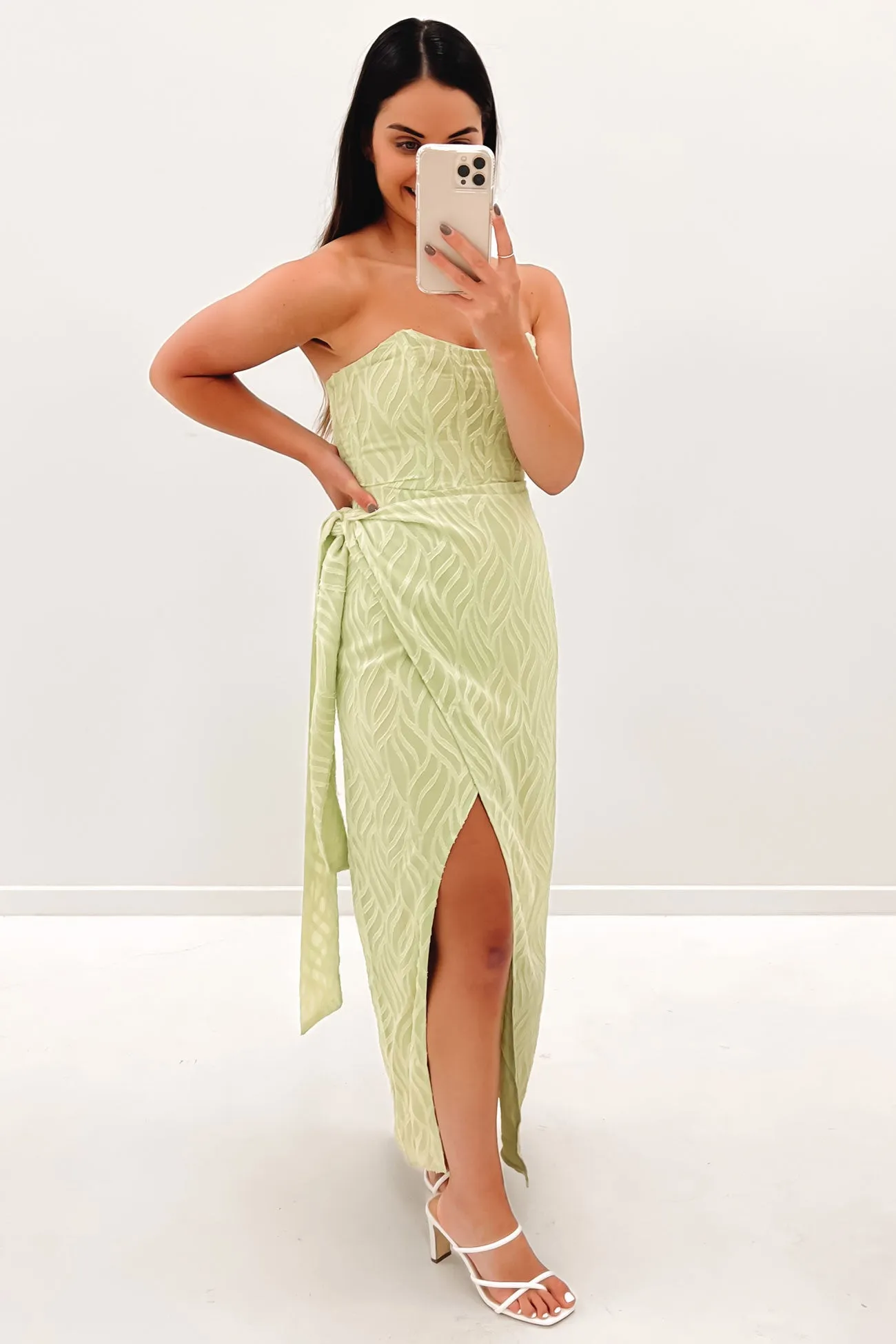 Stylish Touch Avia Midi Dress Green