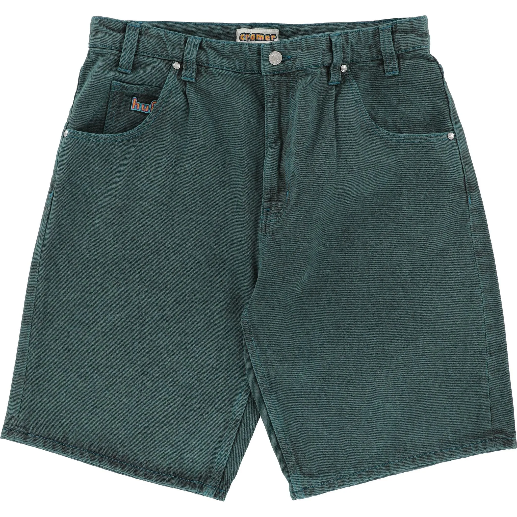 Huf Cromer Short Sea Green Anti - odor machine - washable