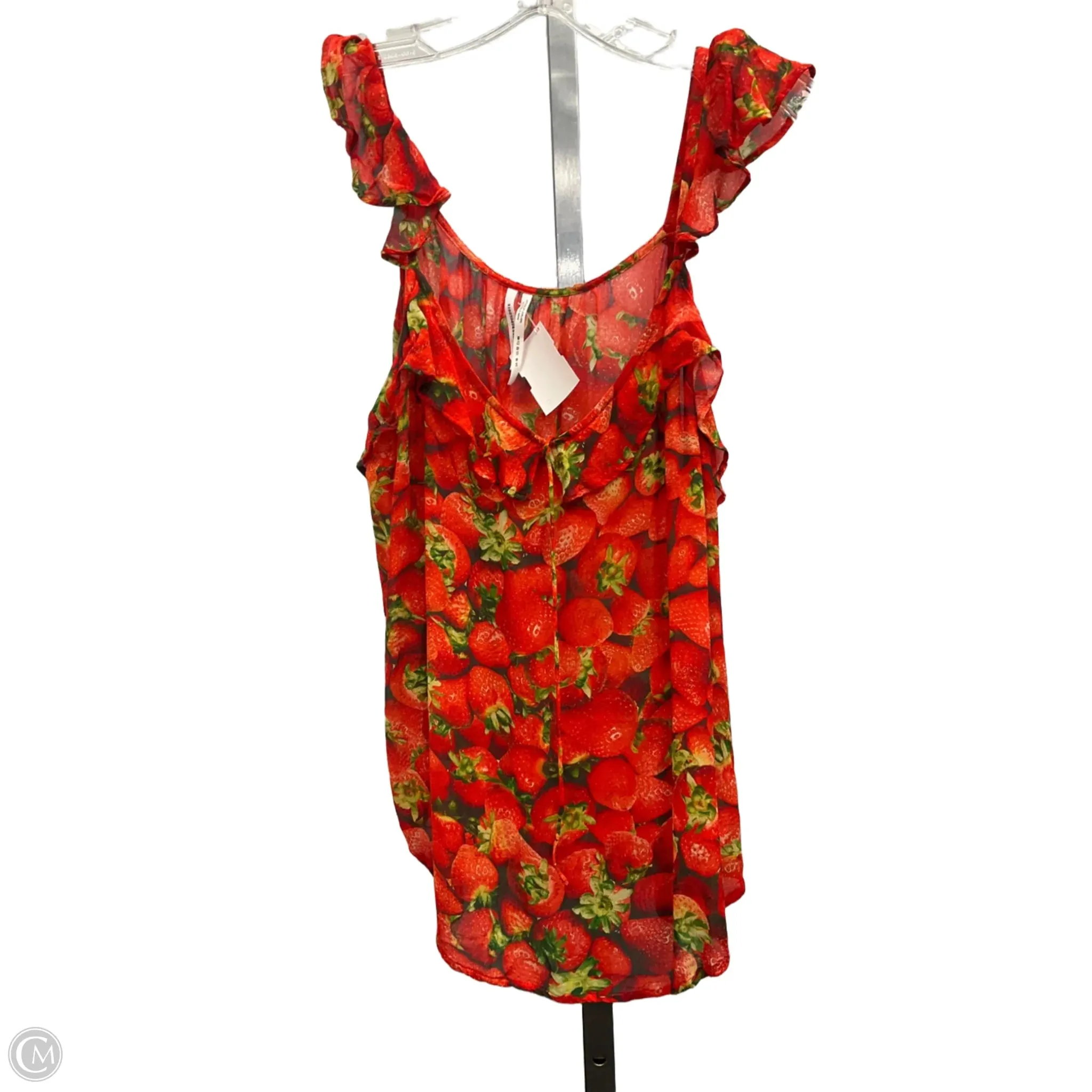Top Sleeveless By Anthropologie In Red, Size: L NonChafingEdges Cozy Wear