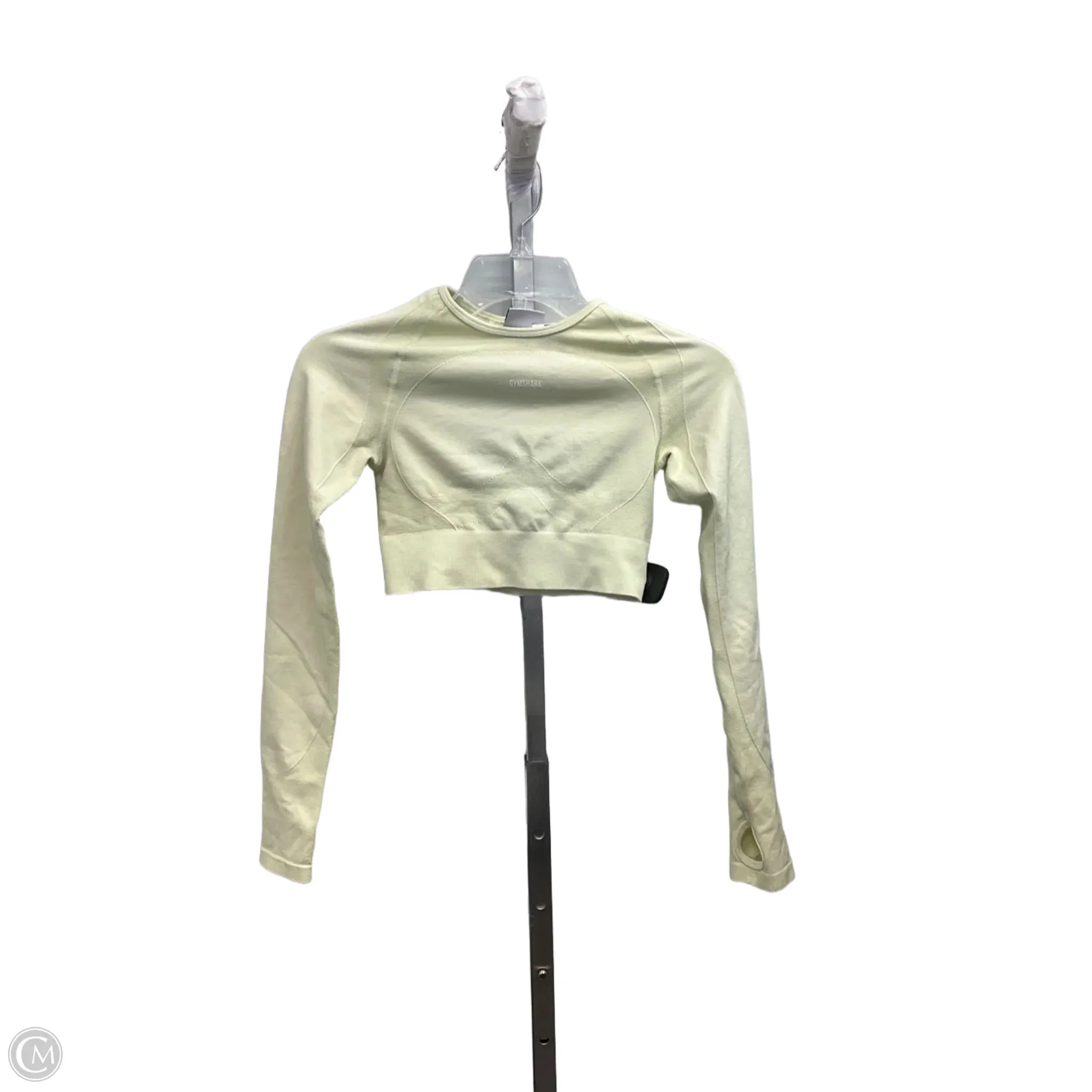 Gym Safe Athletic Top Long Sleeve Crewneck By Gym Shark In Green, Size: S