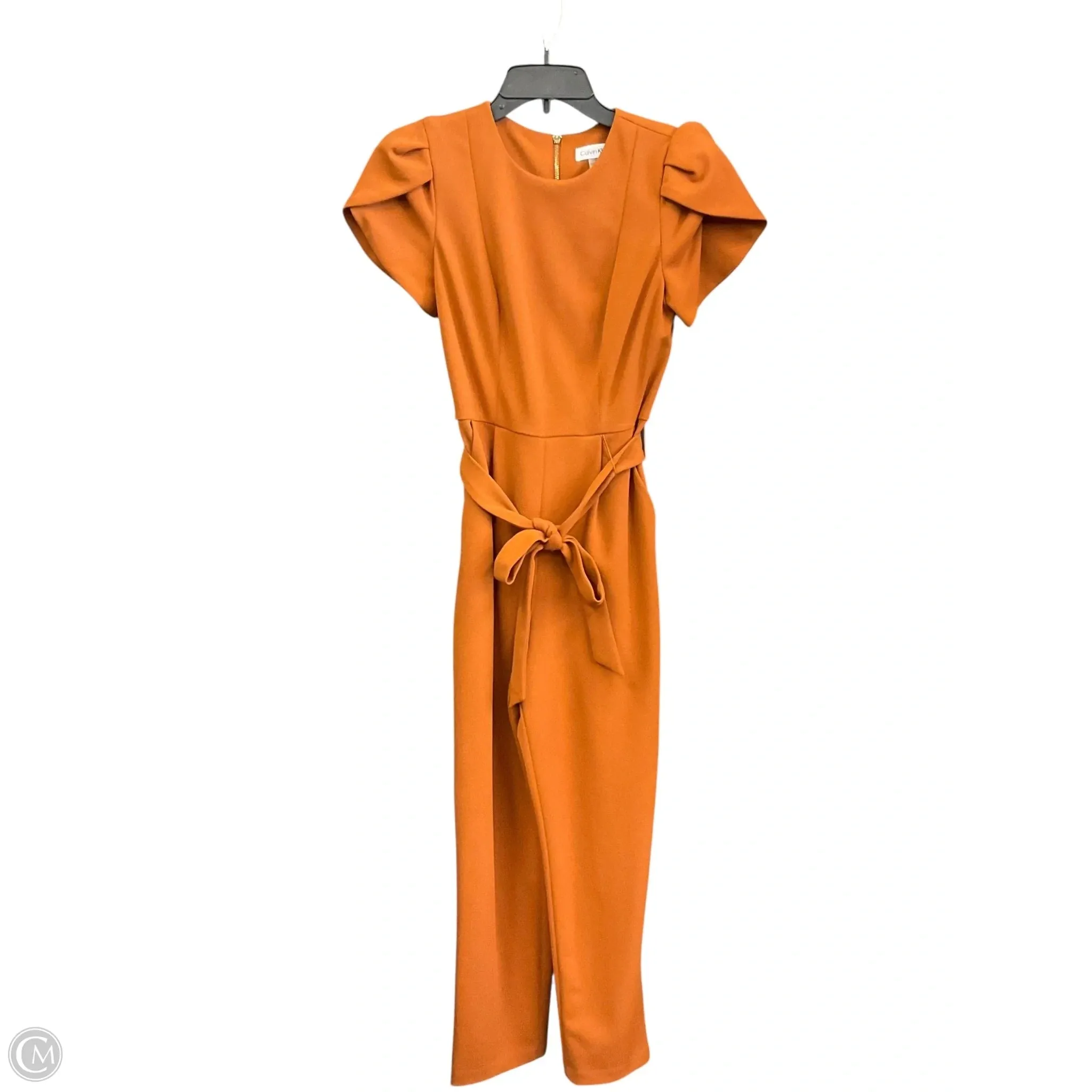 Texture Blend Love Blend Jumpsuit By Calvin Klein In Brown, Size: Xs
