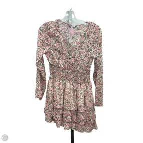 Dreamy Presence Shirred-Detail Dress Party Short By Zara In Floral Print, Size: Xs