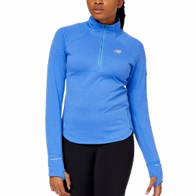 Breathable Knit Fabric Wool Women's NB Heat Grid 1/2 Zip