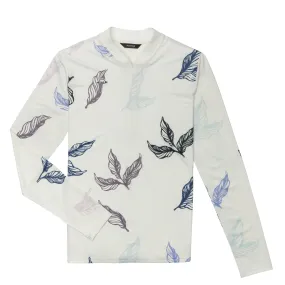 Organic Ease Gentle Glow RADMOR Olivia Recycled Windfall Long Sleeve - Snow White/Wisteria