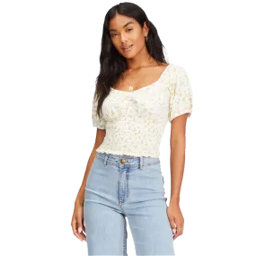 Women's Get Along Top StretchableMaterial Pure Linen Blend
