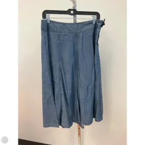 PressureRelief Seams Moon Beam Skirt Midi By Coldwater Creek In Blue Denim, Size: 12p