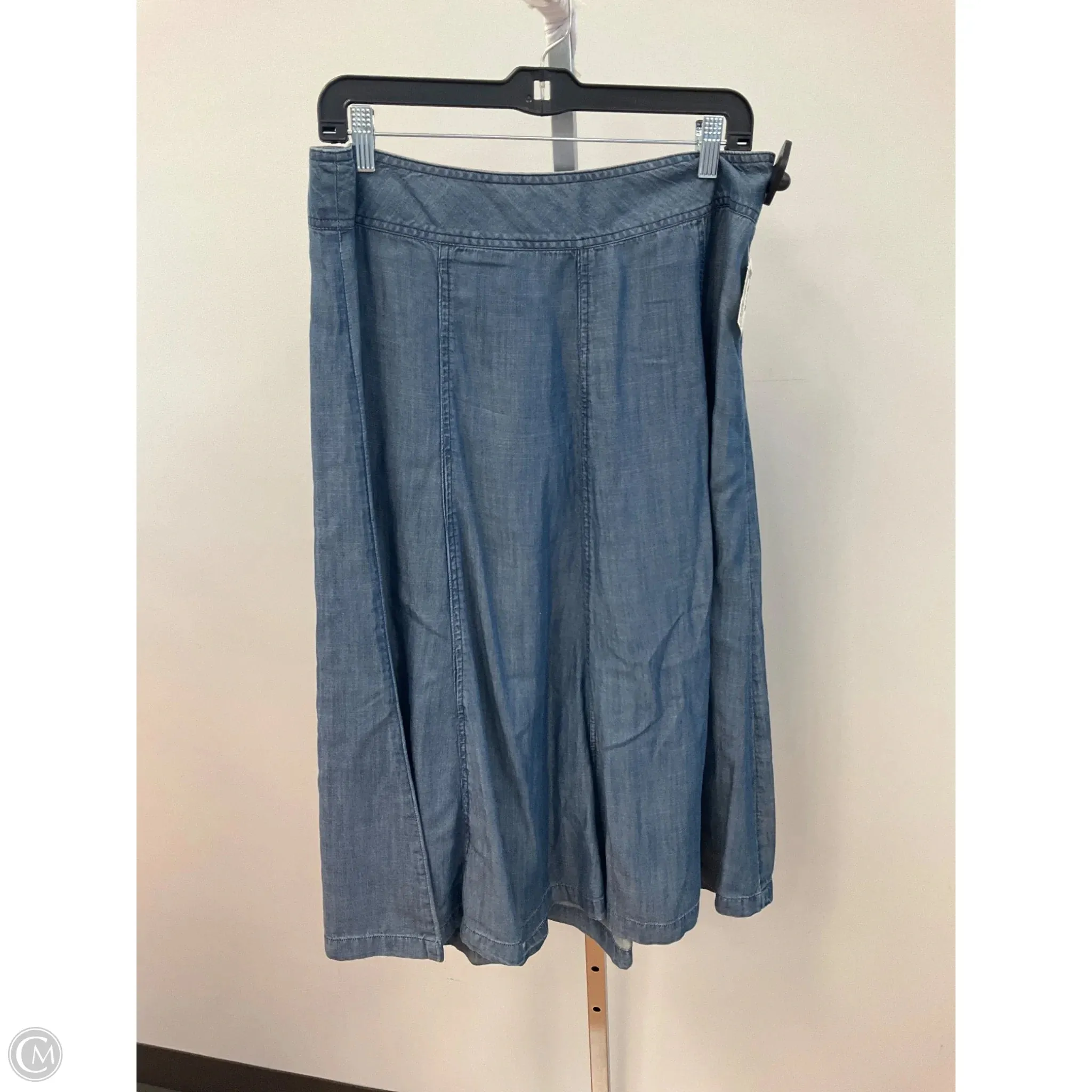 Skirt Midi By Coldwater Creek In Blue Denim, Size: 12p Fashionable Fit Functional Comfort