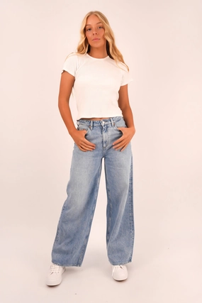 Mid Slouch Jean Downtown Fade Petite Breathable fabric Go-To Basic