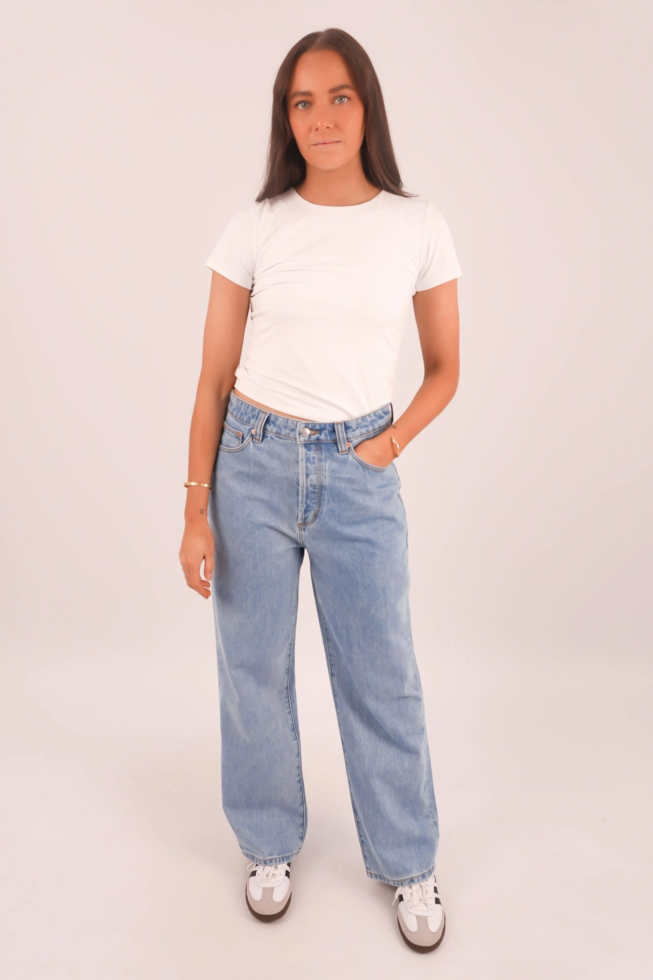 Relaxed Style Trendy Sunny Vibes Super Loose Jean Country Blue