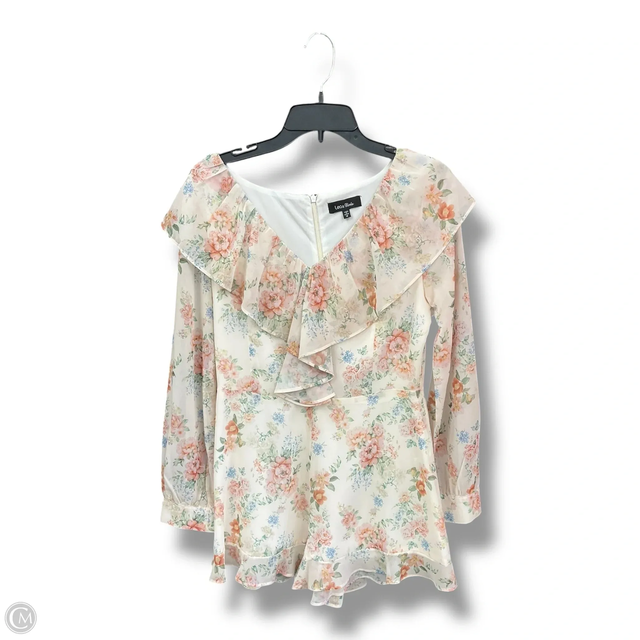 Romper By Lea & Viola In Floral Print, Size: M Runway-Ready Chic Look