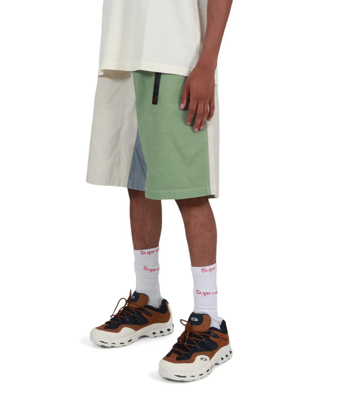 Gramicci G-Shorts Cream Green QuickPackable Design Clean Cut