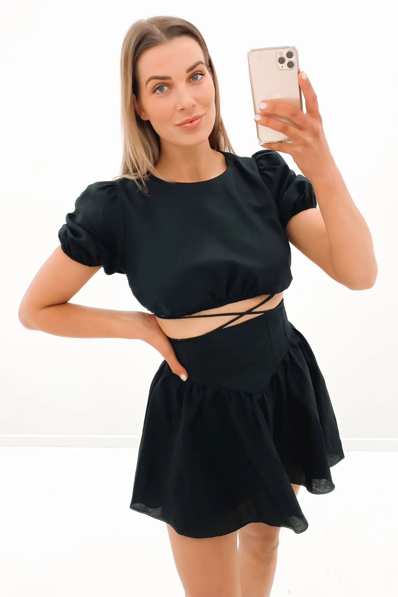 All Layer Jaelynn Mini Dress Black