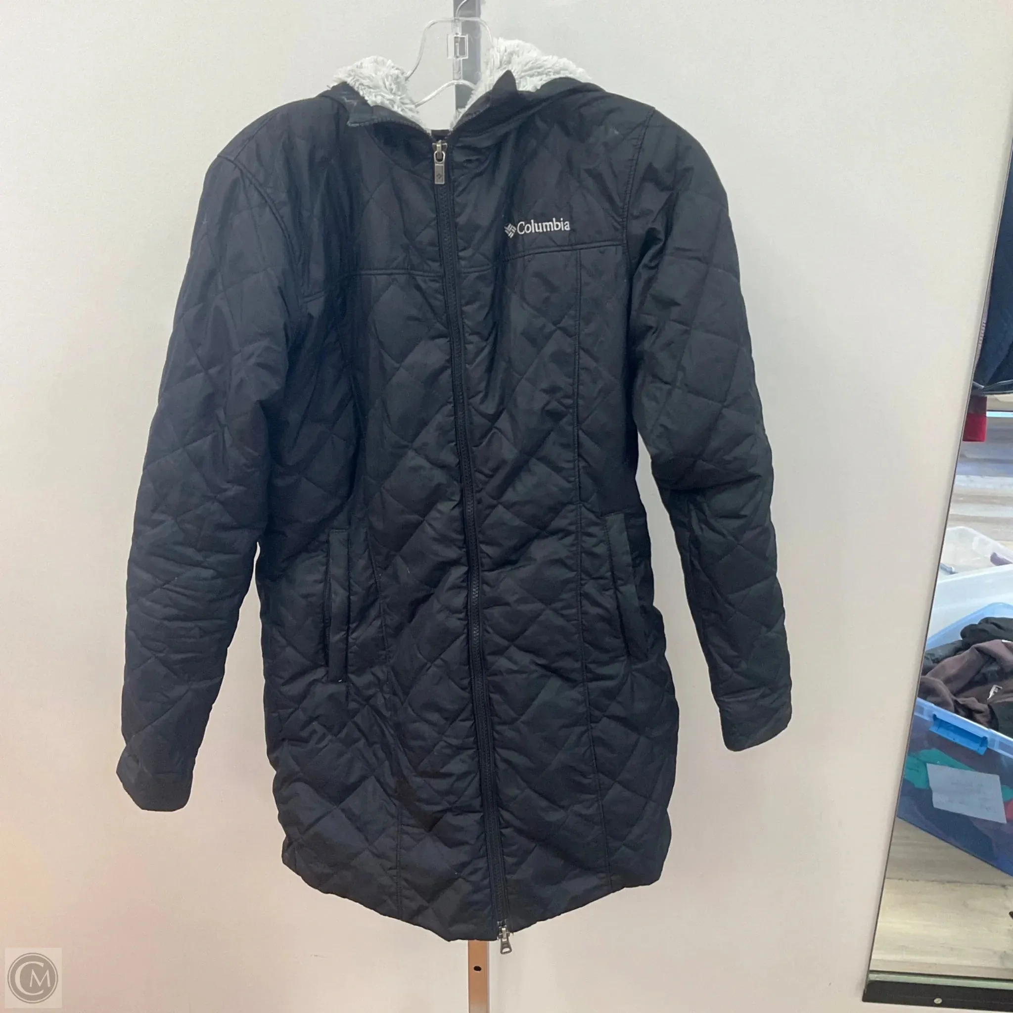 Glow In The Dark Accents Coat Puffer & Quilted By Columbia In Black, Size: S