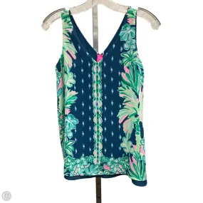 Lightweight Construction Flexible Fabric Blend Top Sleeveless Designer By Lilly Pulitzer In Green, Size: Xxs