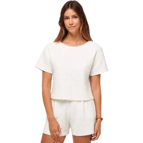 Women's Coastal Rib Charter Cruise Short Sleeve PreShrunk Cotton StretchFit