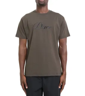 Dime Cursive T-Shirt Vintage Black AntiStaticMaterial TemperatureRegulatingLining