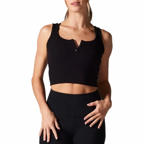 Women's Fitted Henley Tank Sweat Ready