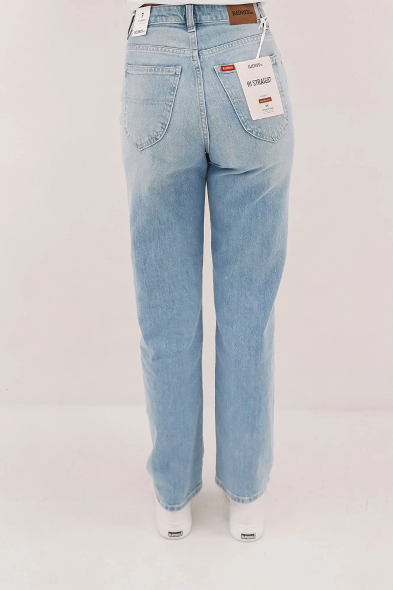 Hi Straight Jean Faded Blue High Quality Eco Friendly