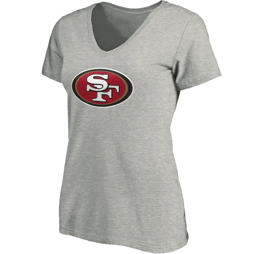 Women's 49ers V-Neck Primary Logo Short Sleeve OdorResistant QuickDrying