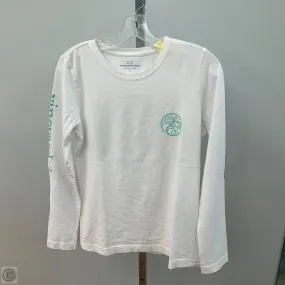Chic Edge Italian Flair Top Long Sleeve By Vineyard Vines In White, Size: S