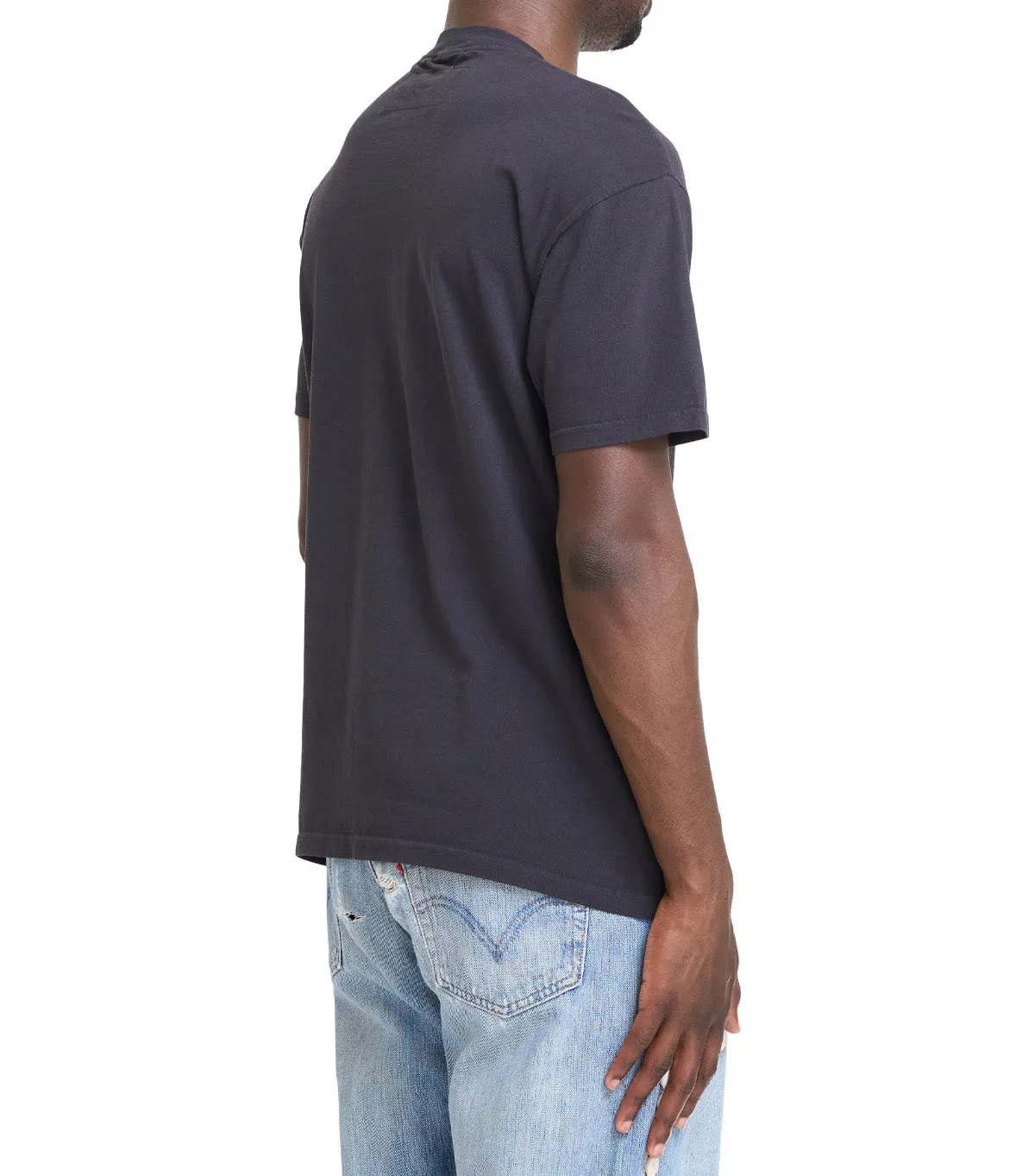 NonRestrictive Fit WrinkleFreeTexture One Of These Days Wild Horses Short Sleeve T-Shirt Black