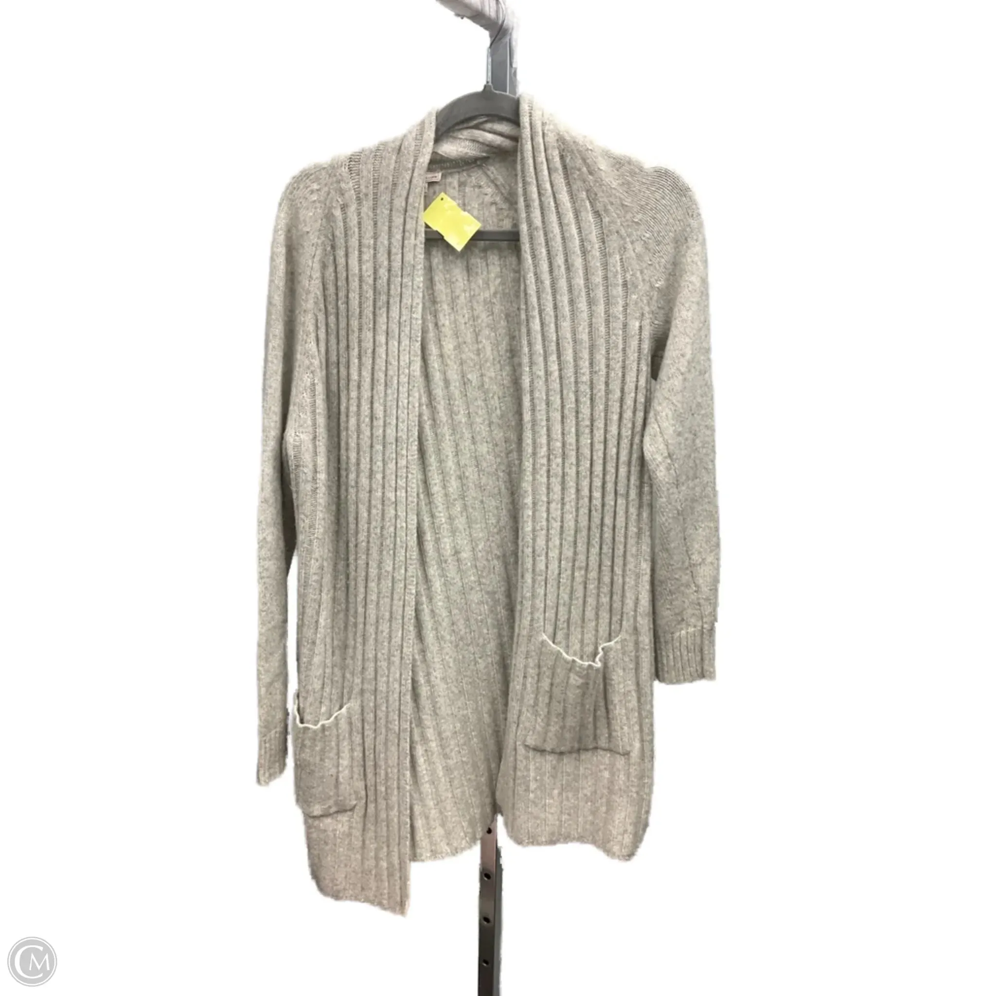 QuickRelease Fastener Smooth Zipper Integration Sweater Cardigan By Gap In Grey, Size: S