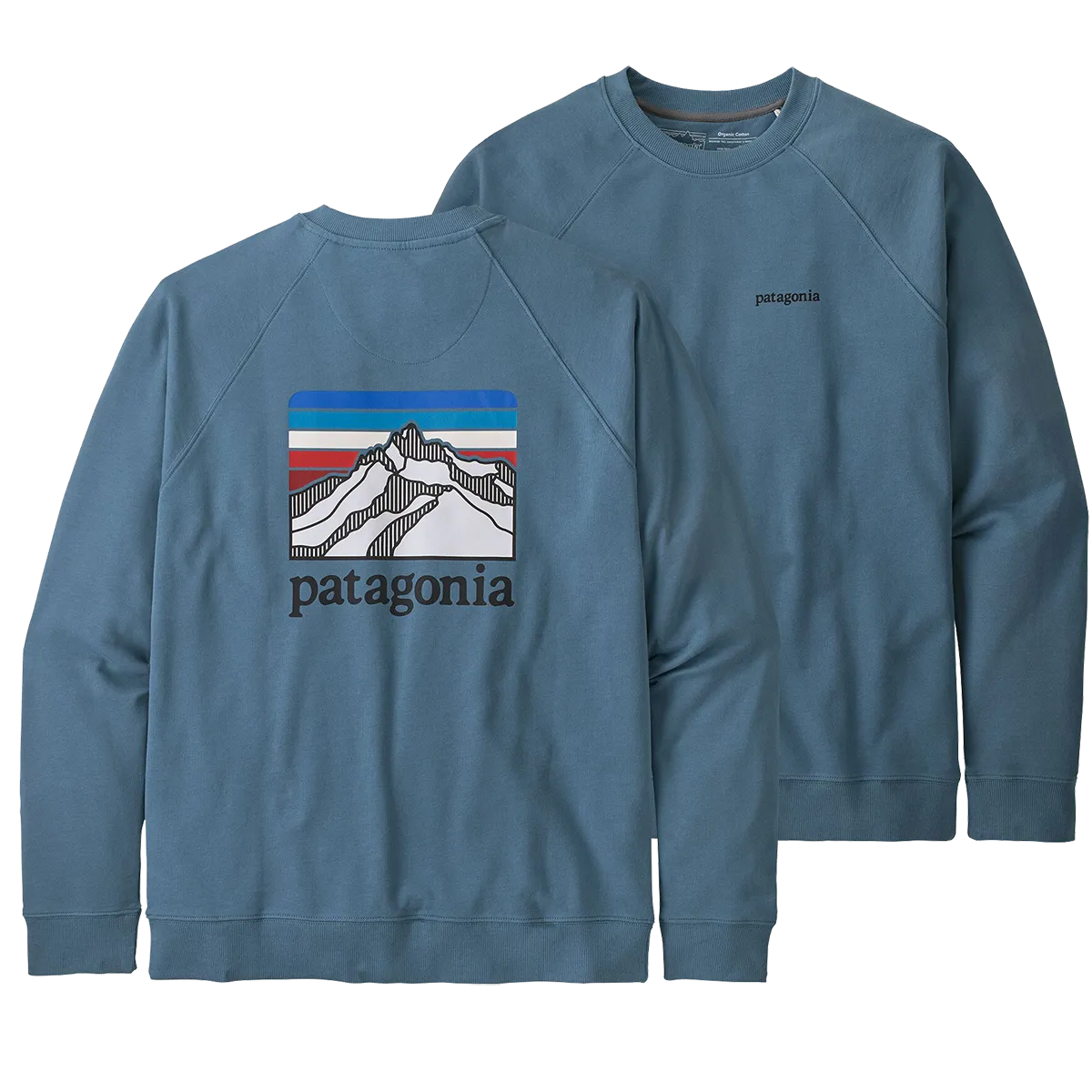 Men's Line Logo Ridge Organic Cotton Sweatshirt Easy Go NonSlipGrip