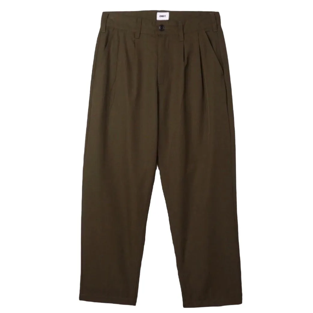Rayon blend Obey Fubar Pleated Pant Rosin