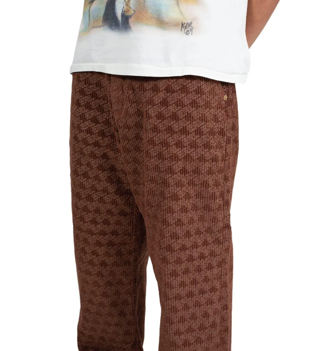 Resort Mood ERL Corduroy Embossed Pants Brown