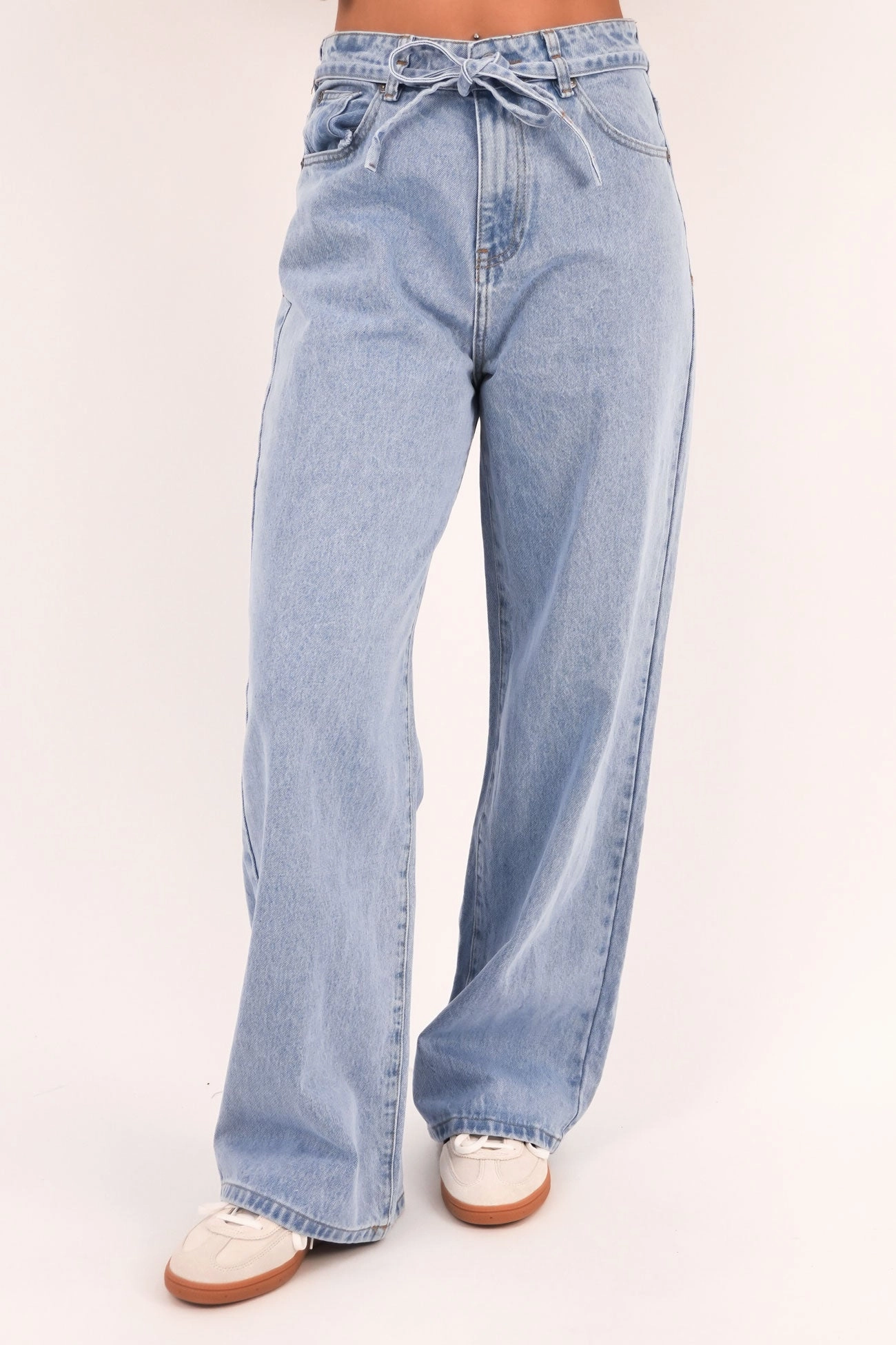 Light Stretch Weekend Vibe Gia High Rise Baggy Jean Light Blue