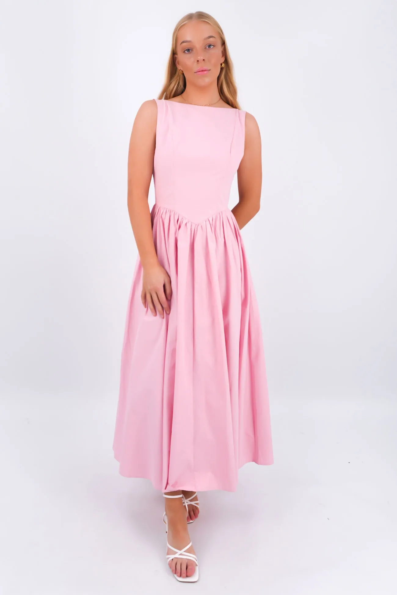 Maisie Maxi Dress Pink Work Pairing