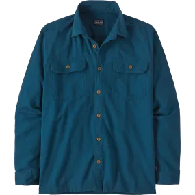 Men's Long Sleeve Organic Cotton Fjord Flannel Shirt Future Edge DoubleLayerReinforcement