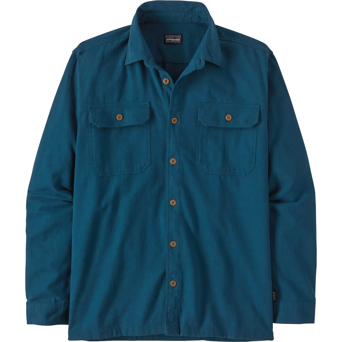 Village Charm Men's Long Sleeve Organic Cotton Fjord Flannel Shirt