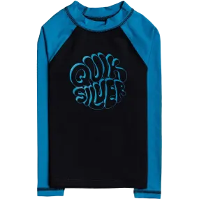 HiddenZipperClosure Bio Glow Boys' Bubble Trouble Long Sleeve UPF Rashguard