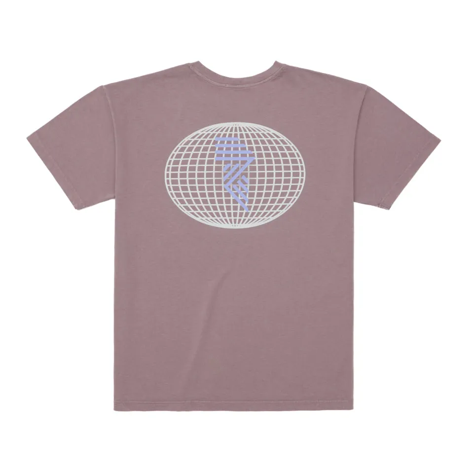 LongLastingColor Sporty Layer HEAVY? 'R' GLOBE TEE DUST PURPLE