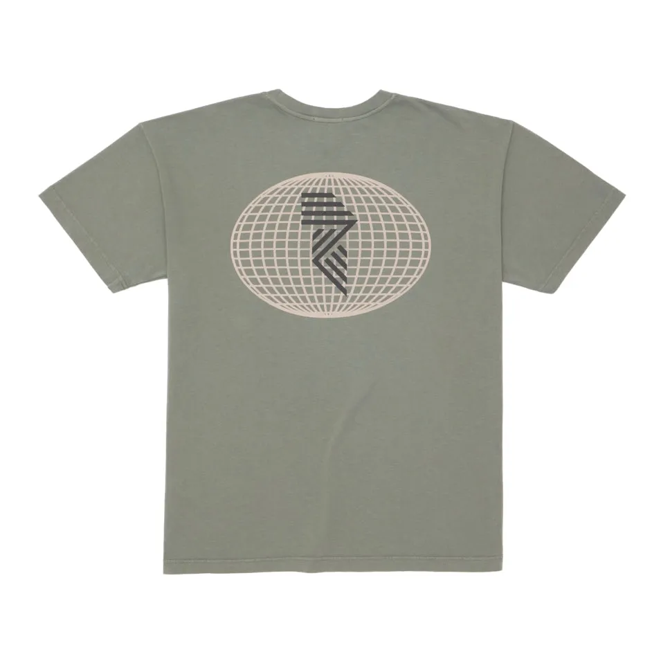 HEAVY? 'R' GLOBE TEE MULLED BASIL Non Toxic Printing Stylish Layer Look