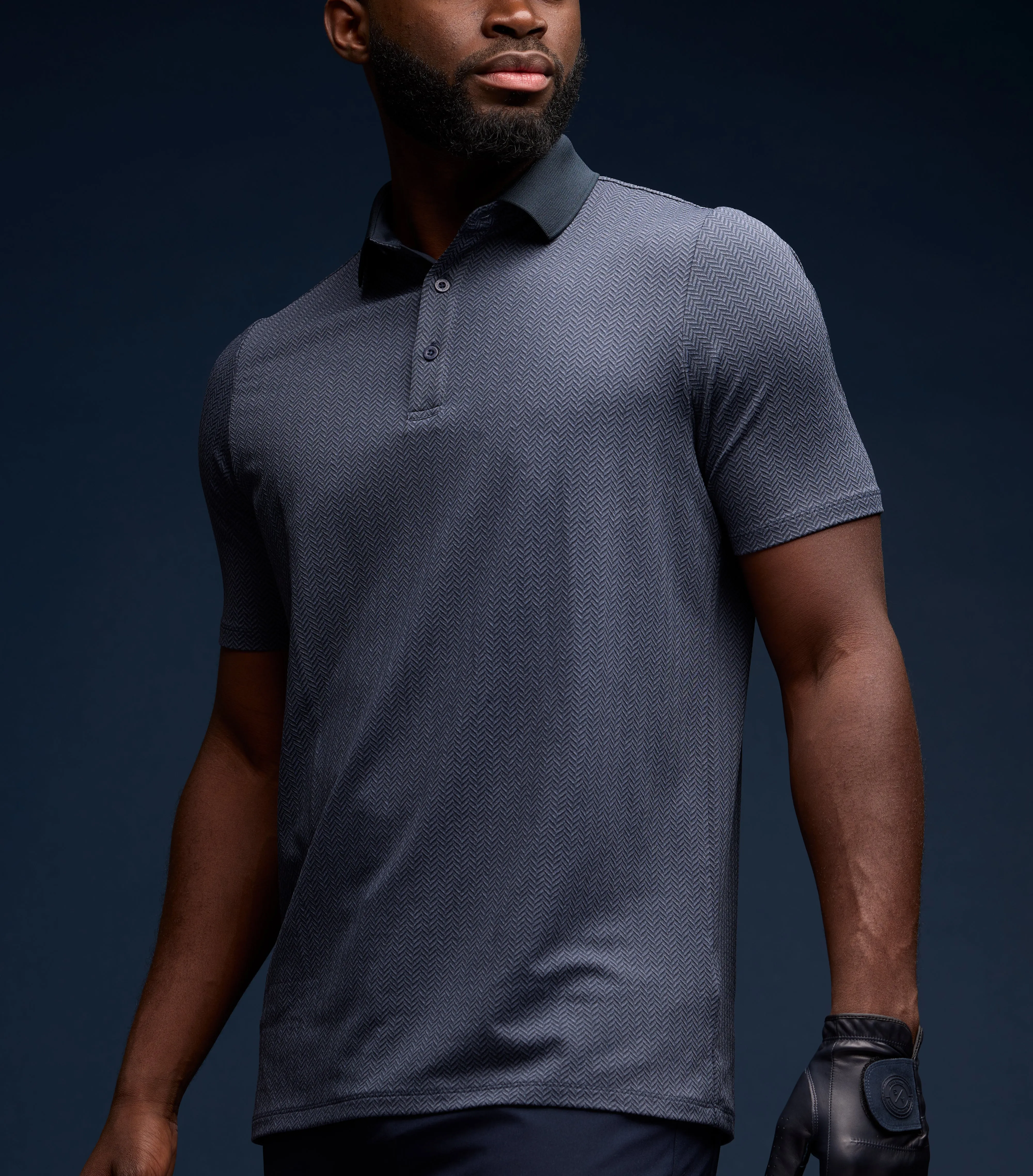 WrinkleFree Material UltraSoftFinish Herringbone Polo