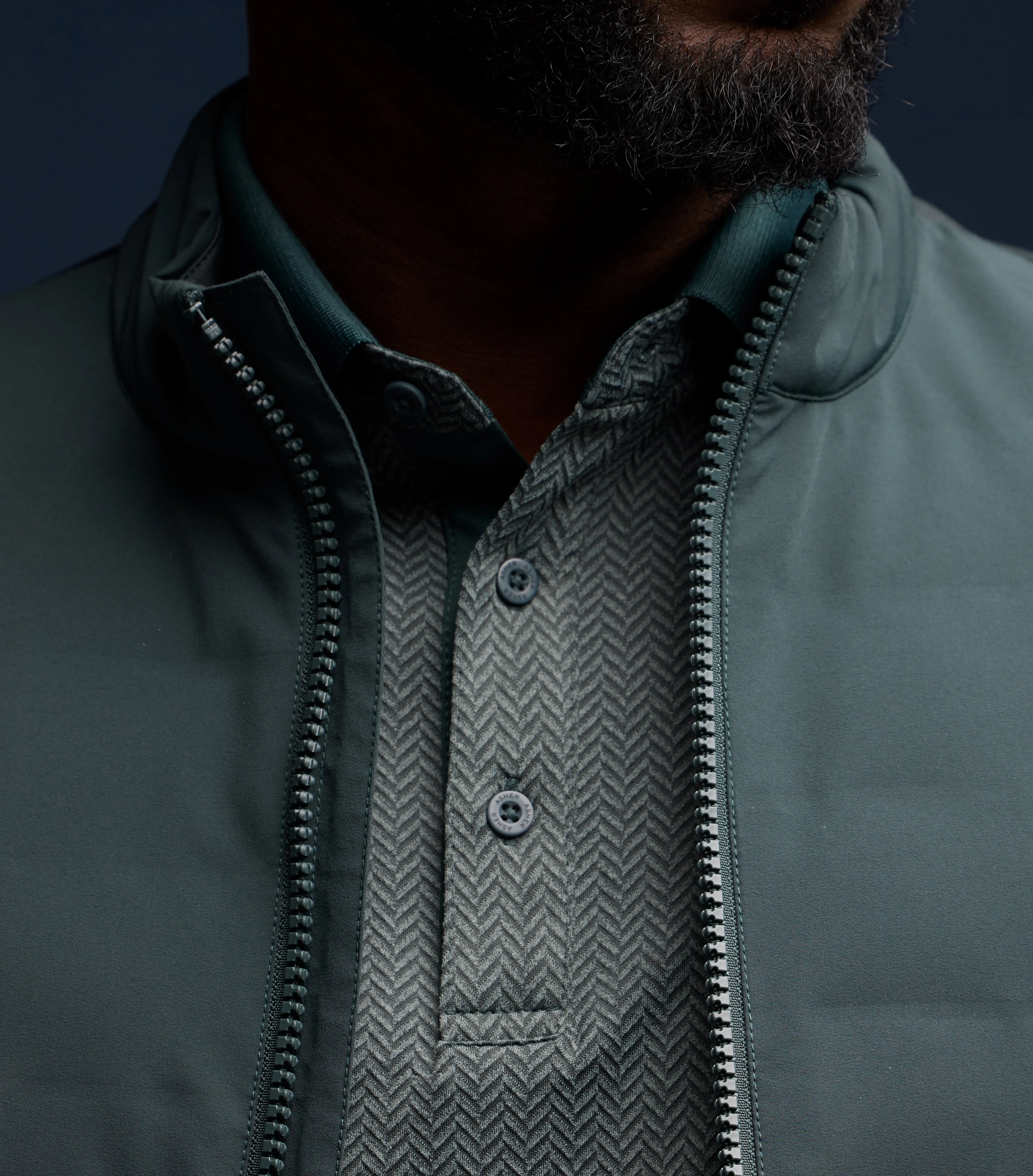MoistureWicking Technology UVProtection Herringbone Polo