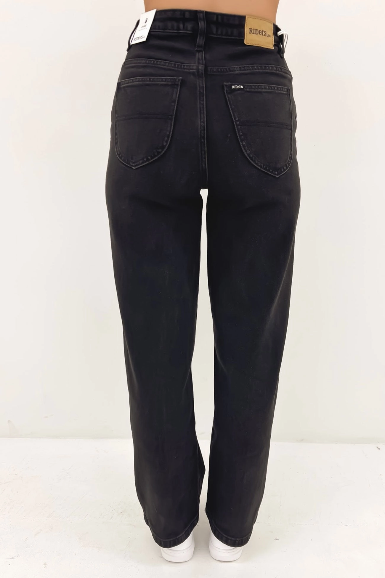 Relaxed Style Lightweight Durable Hi Wide Leg Jean Vintage Black