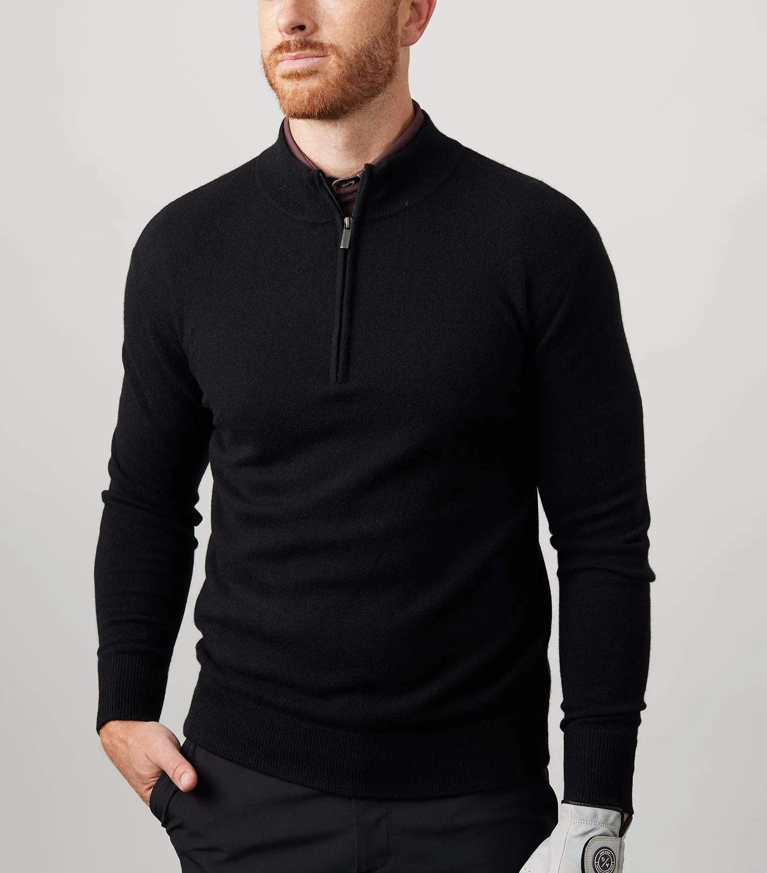 Cozy Apparel Seamless Construction Design ASHER Sero Cashmere Quarter Zip