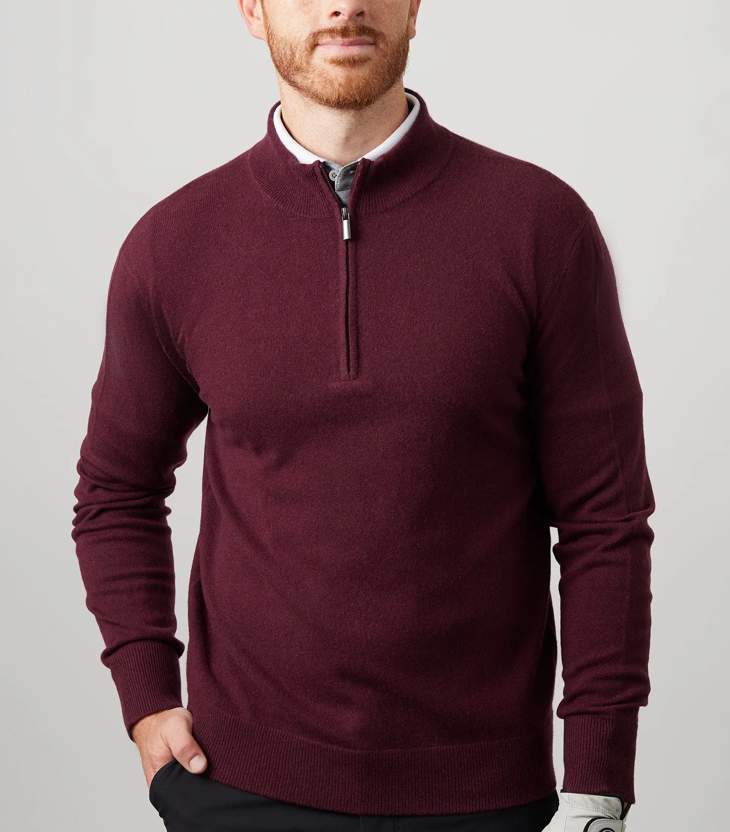 ASHER Sero Cashmere Quarter Zip Casual Comfort Layer Quick Knit
