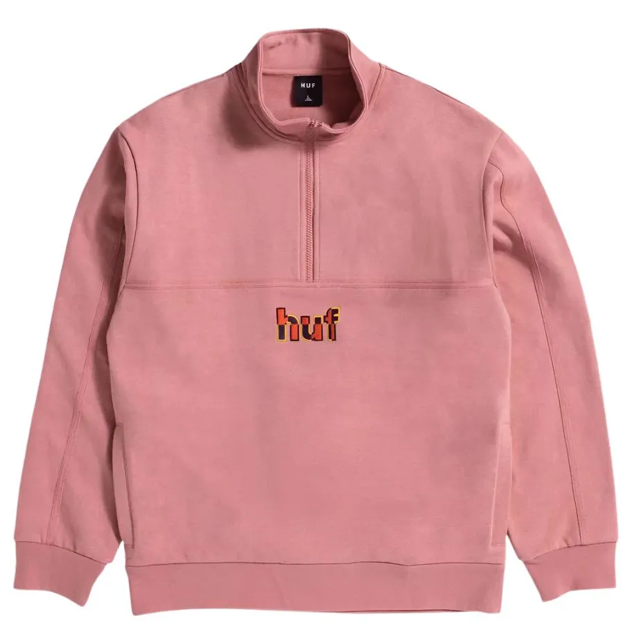 Adjustable Cuffs Huf Split 1/4 Zip Mock