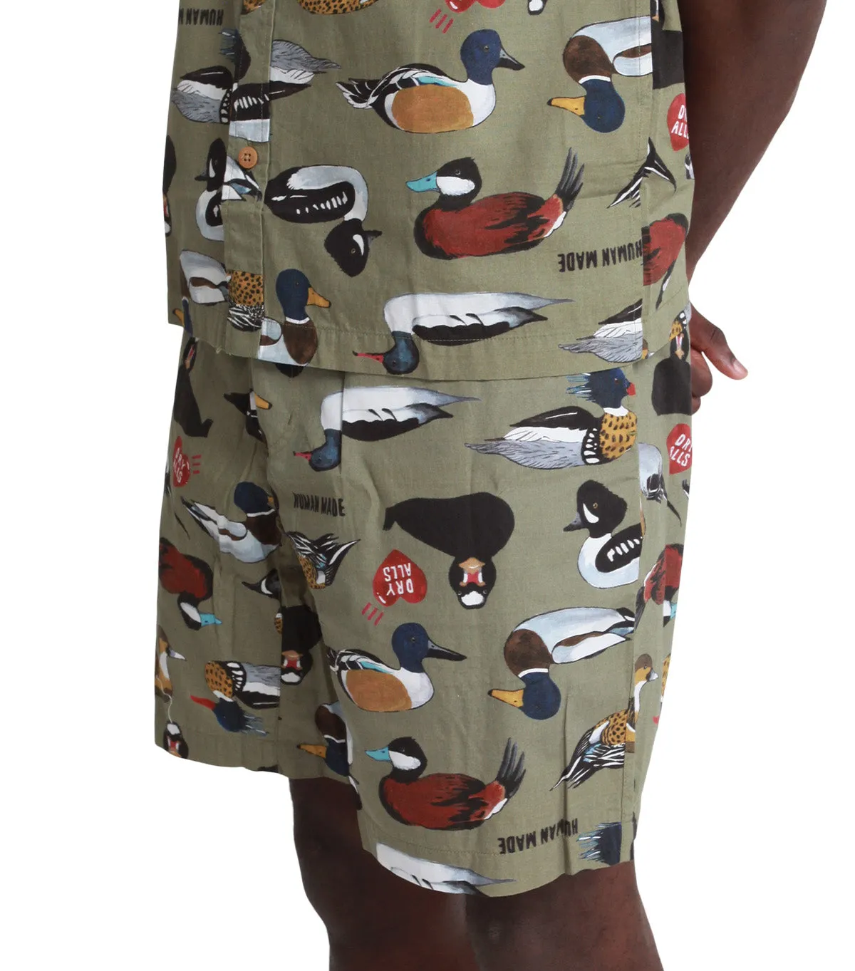 Human Made Duck Shorts Olive Functional Fit