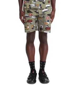 Human Made Duck Shorts Olive Flex Fit