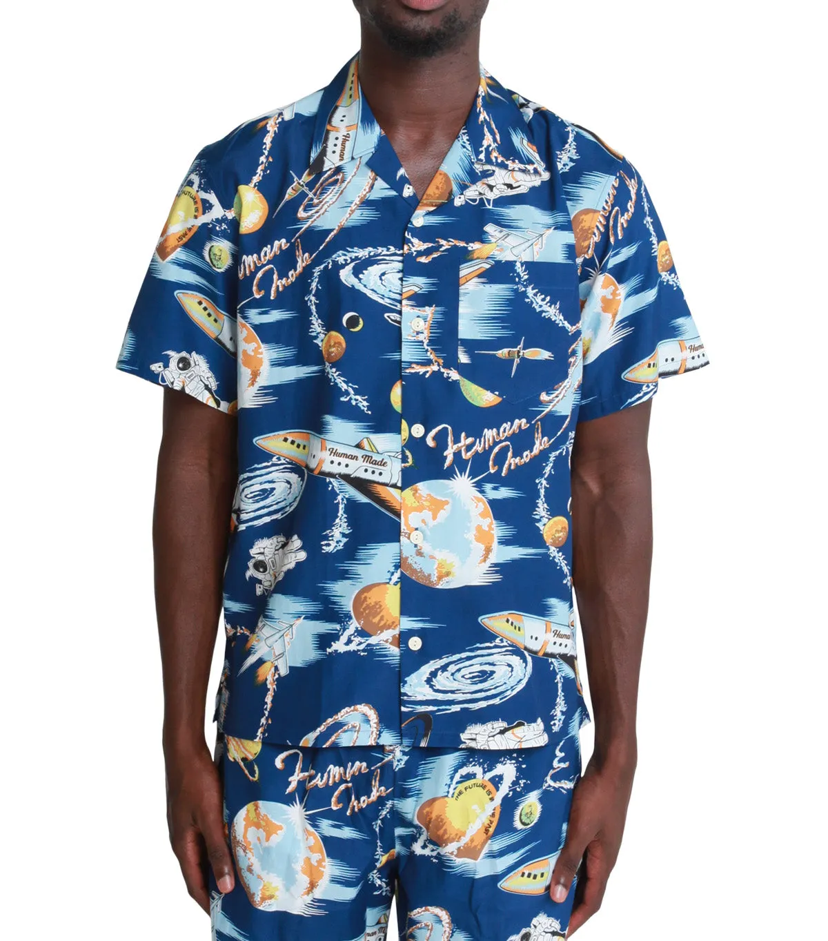 TearResistantMaterial Hero Tale Human Made Graphic Aloha Shirt Blue