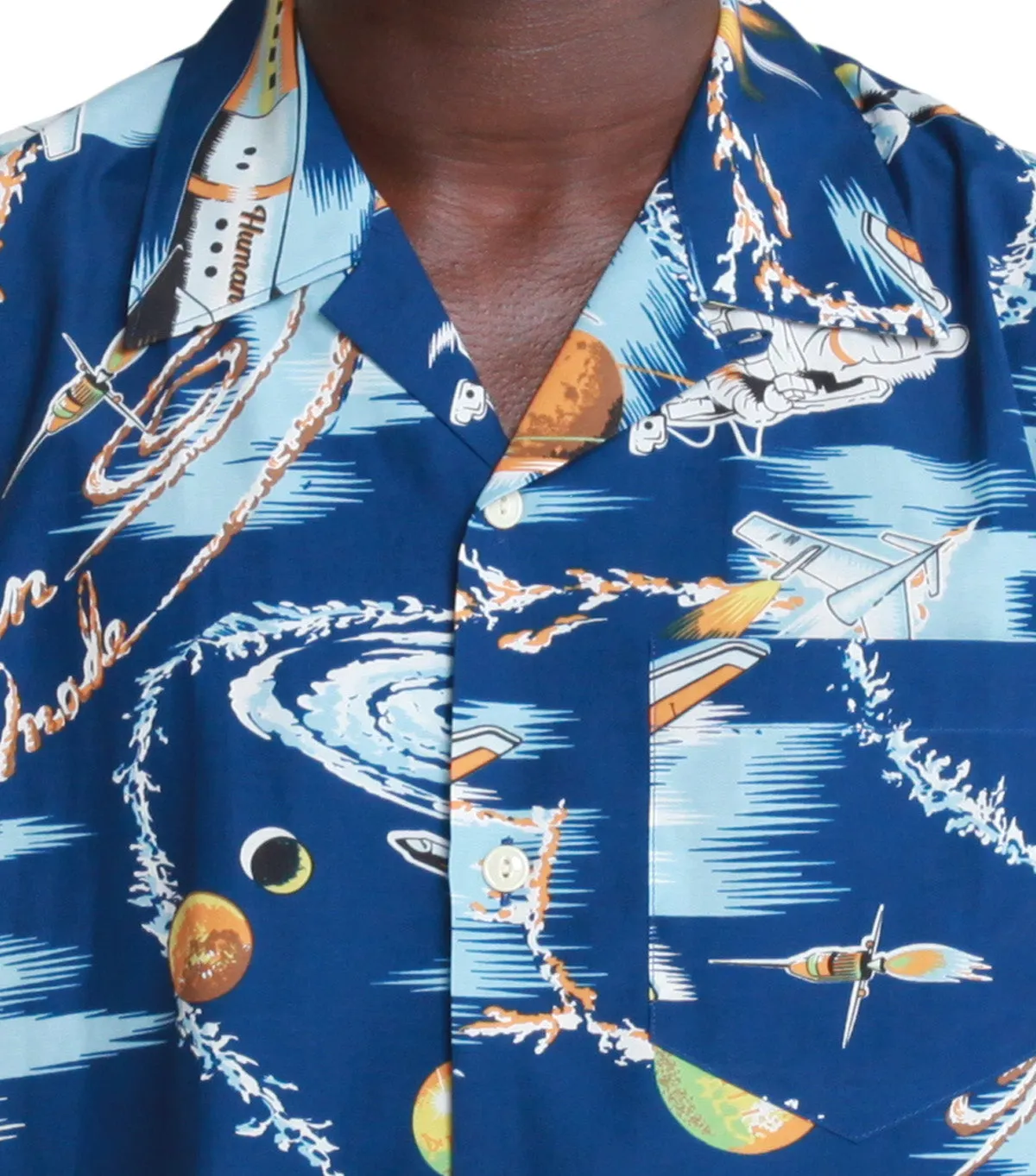 MoistureControl Fabric Human Made Graphic Aloha Shirt Blue