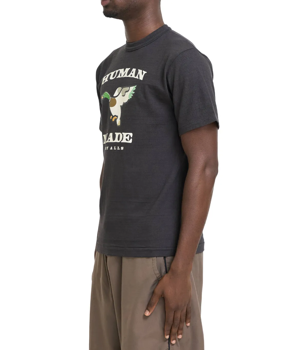 Human Made Graphic T-Shirt #8 Black PreShrunk Cotton Soft Inner Lining
