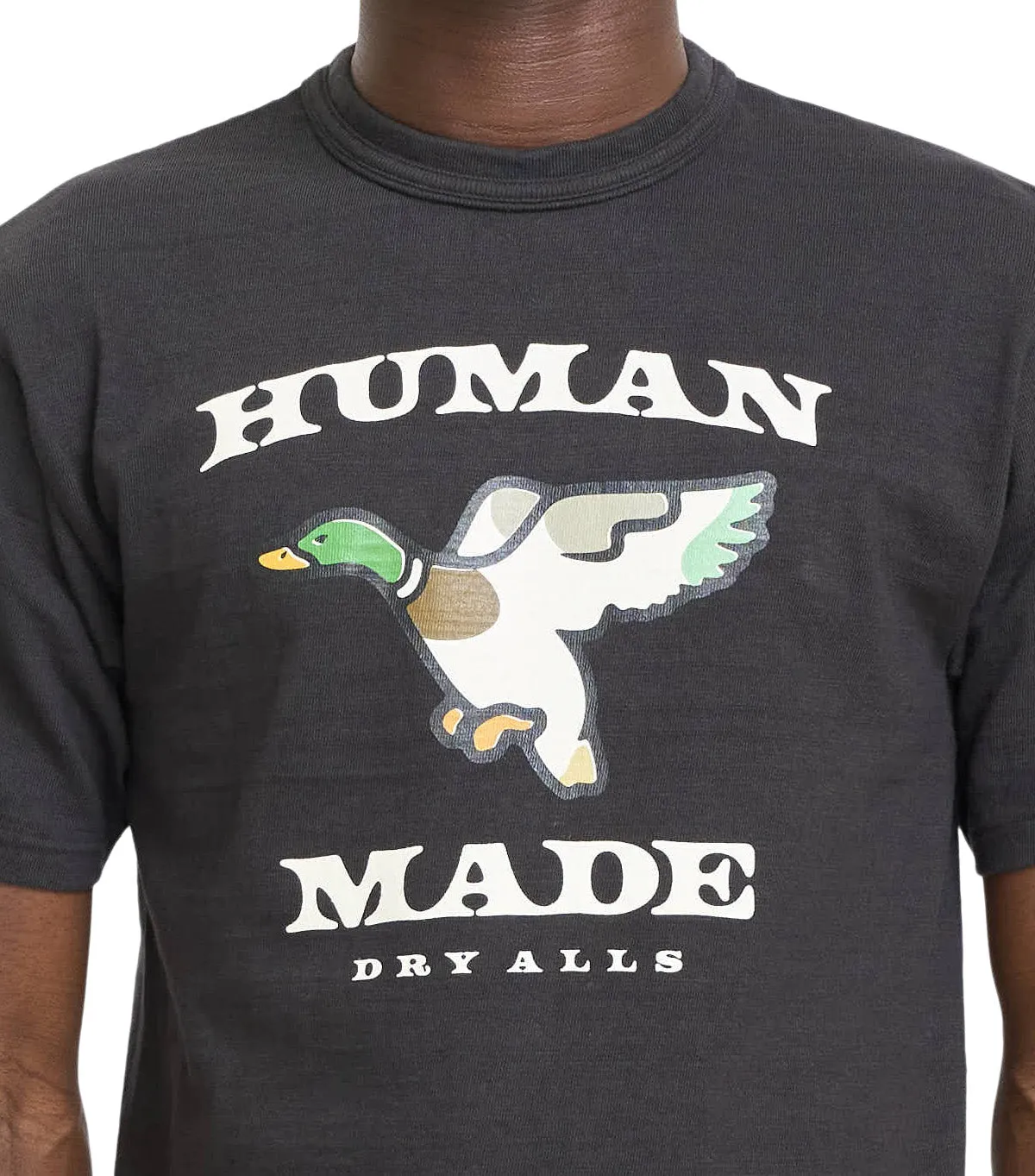SmoothFinish Cotton Glow Human Made Graphic T-Shirt #8 Black