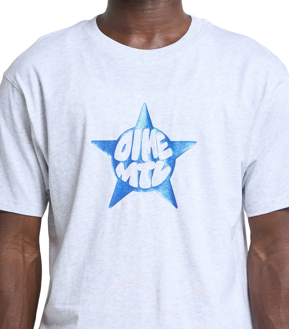 Breathable fabric DoubleLayered Structure Dime Star T-Shirt Ash