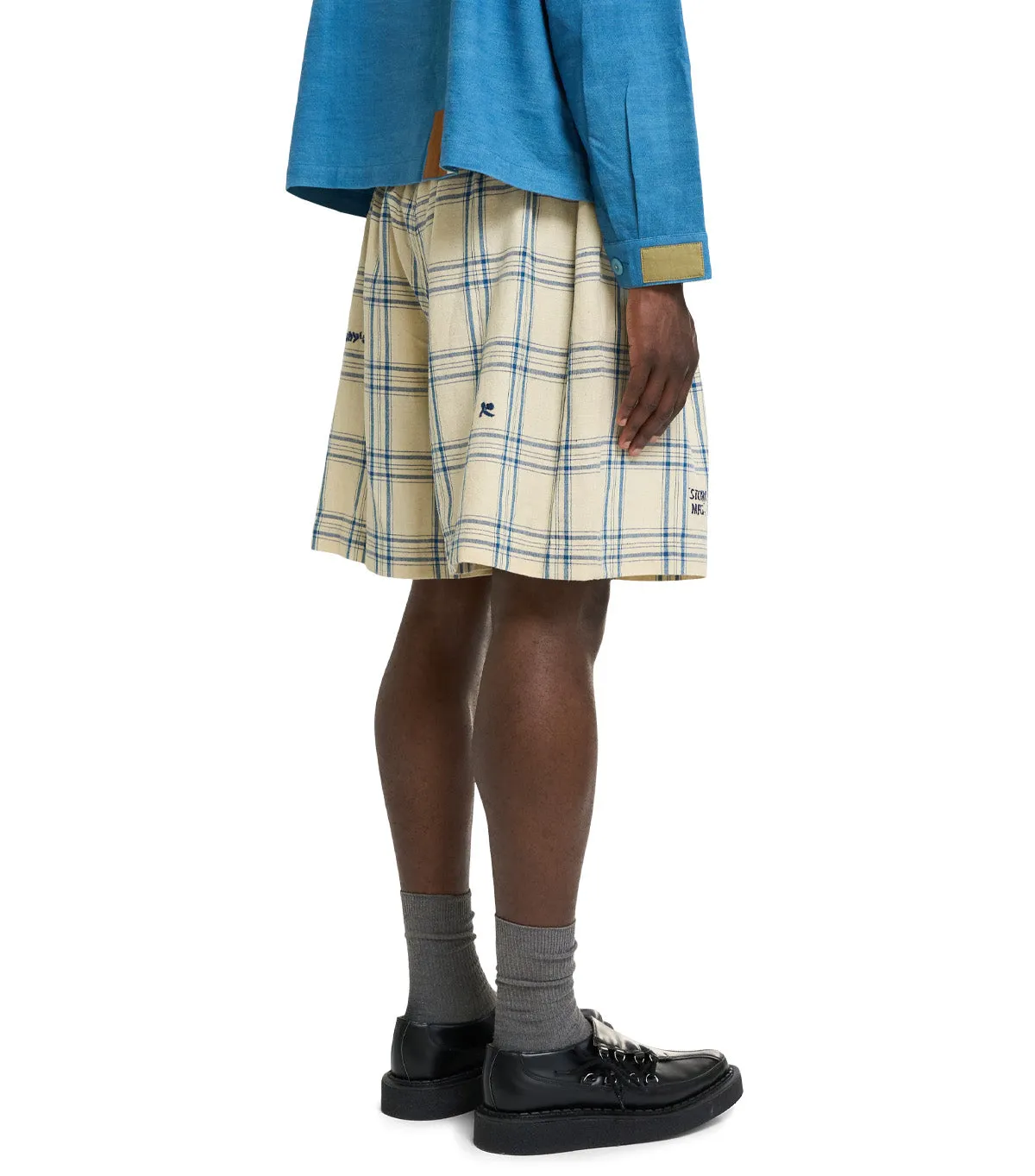 Story MFG Bridge Shorts Gingham MoistureWicking Technology